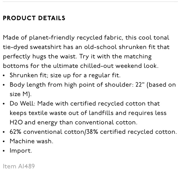 Tie-Dye Crop Sweatshirt - Picture 3 of 7